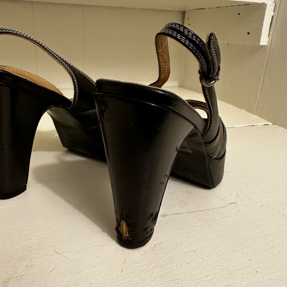 MIU MIU Leather Sling Back Pumps Size 7.5 (EU 37.5) - Picture 4 of 8